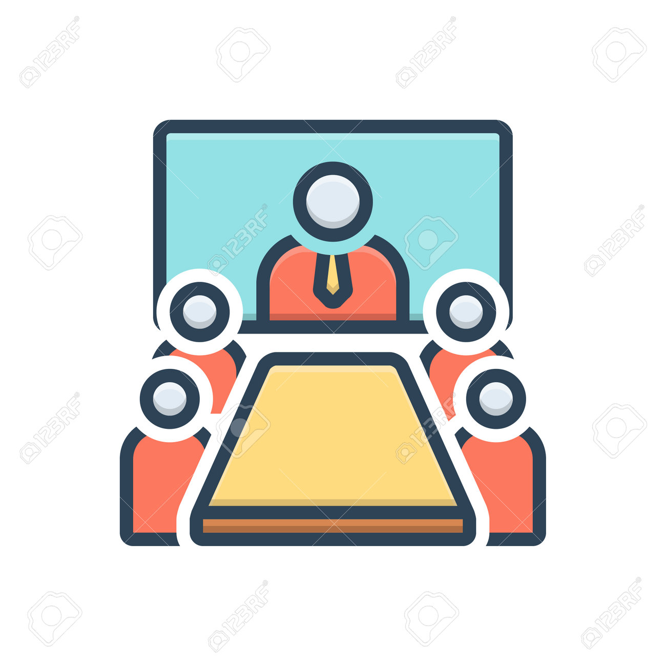 Icon For Online Conference,meeting Room Royalty Free SVG, Cliparts,  Vectors, and Stock Illustration. Image 177629646., image size:1300x1300