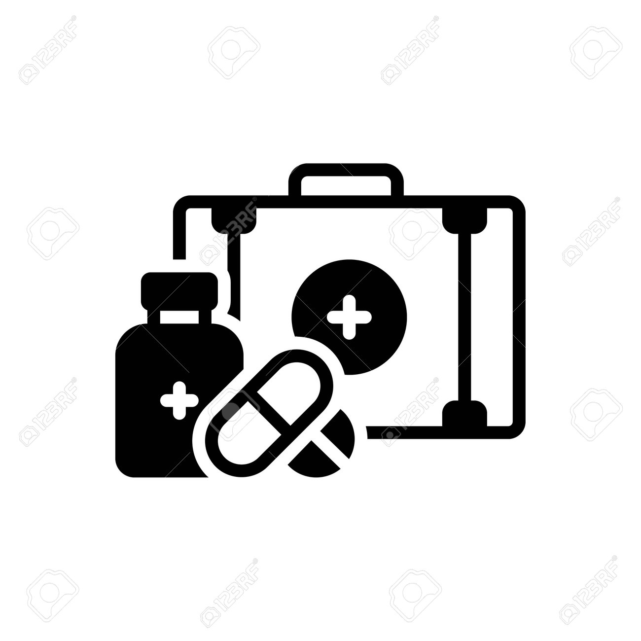 메디케어 메디케이드 아이콘 로열티 무료 사진, 그림, 이미지 그리고 스톡포토그래피. Image 197174758