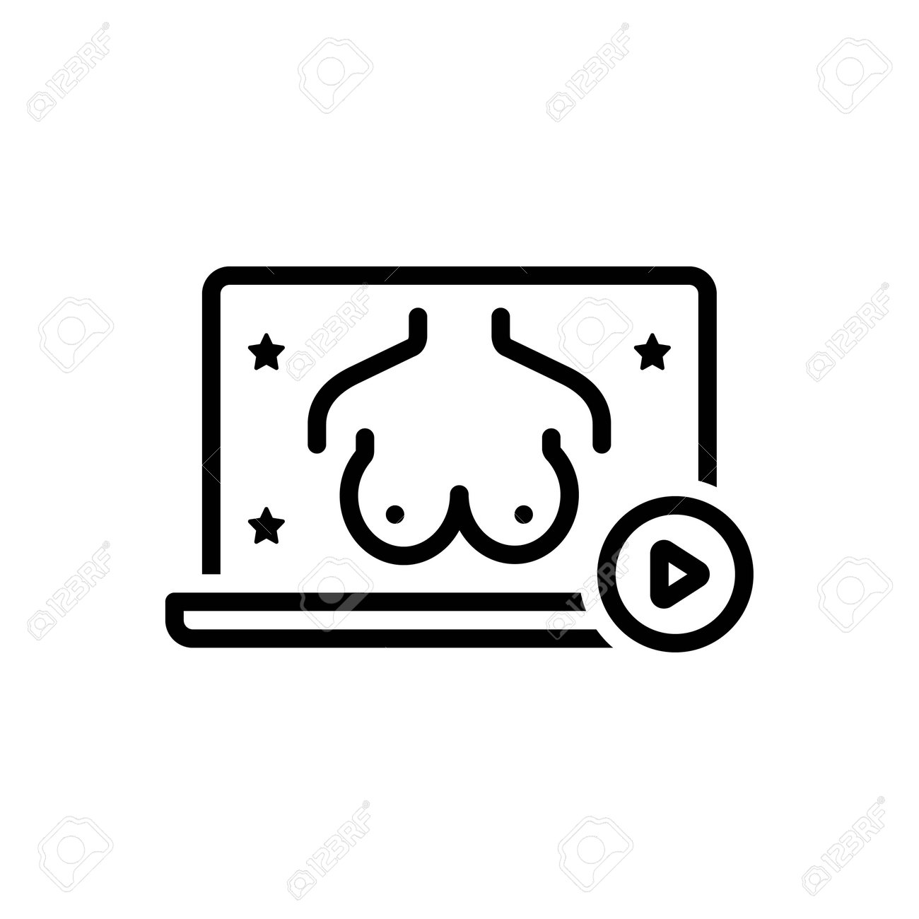 ポルノ、映画のアイコンのイラスト素材・ベクター Image 199121016