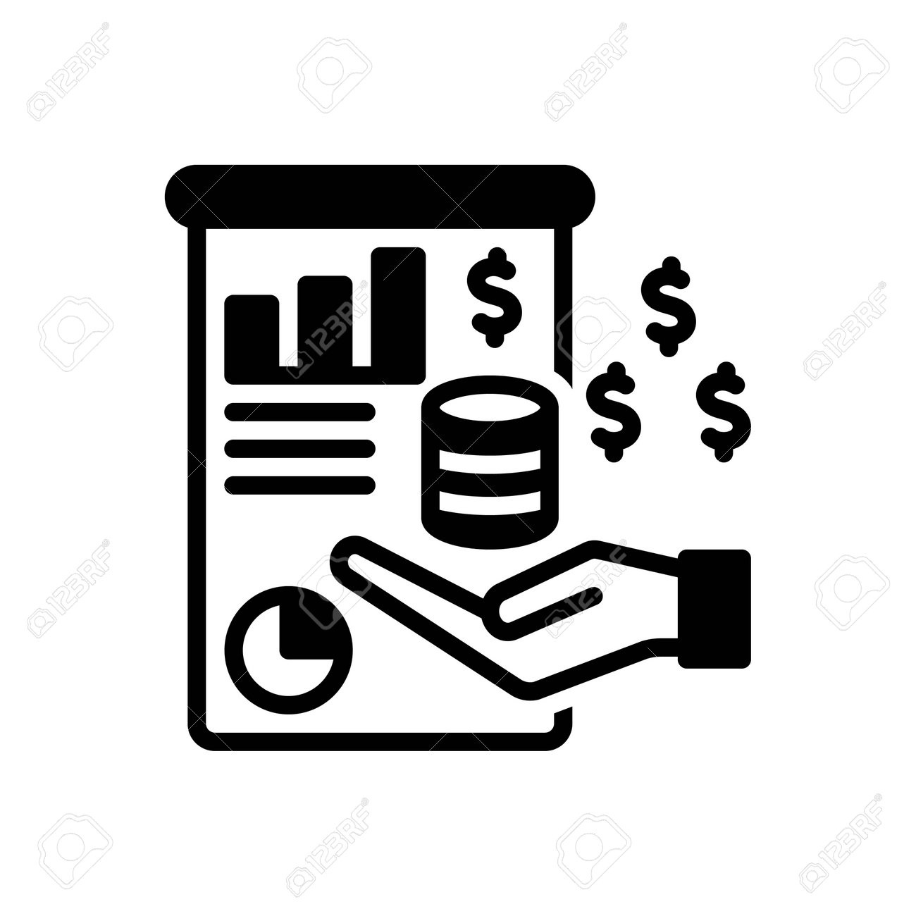 資金調達、収益のアイコンのイラスト素材・ベクター Image 206467708