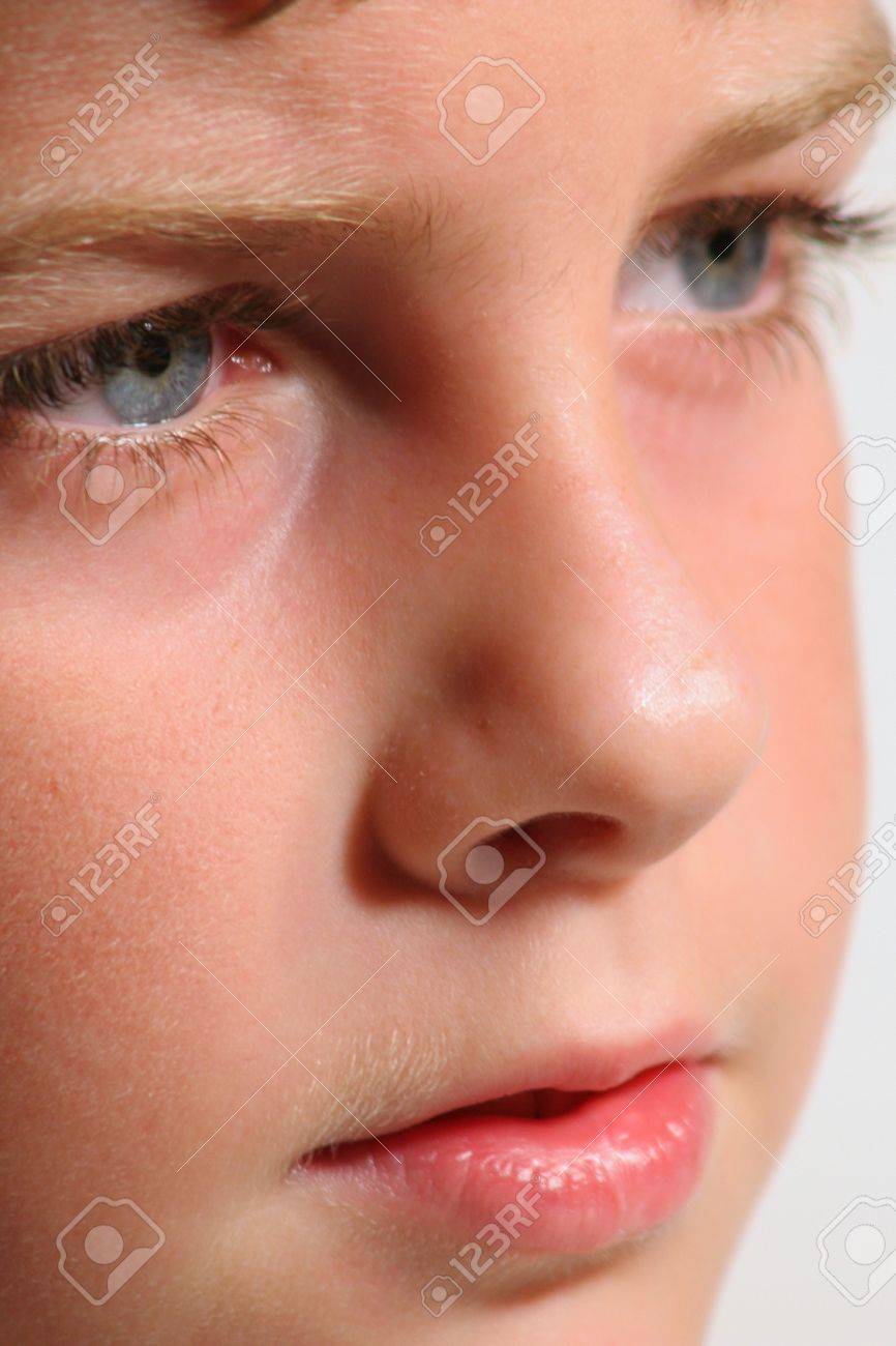 young boy modeling headshot