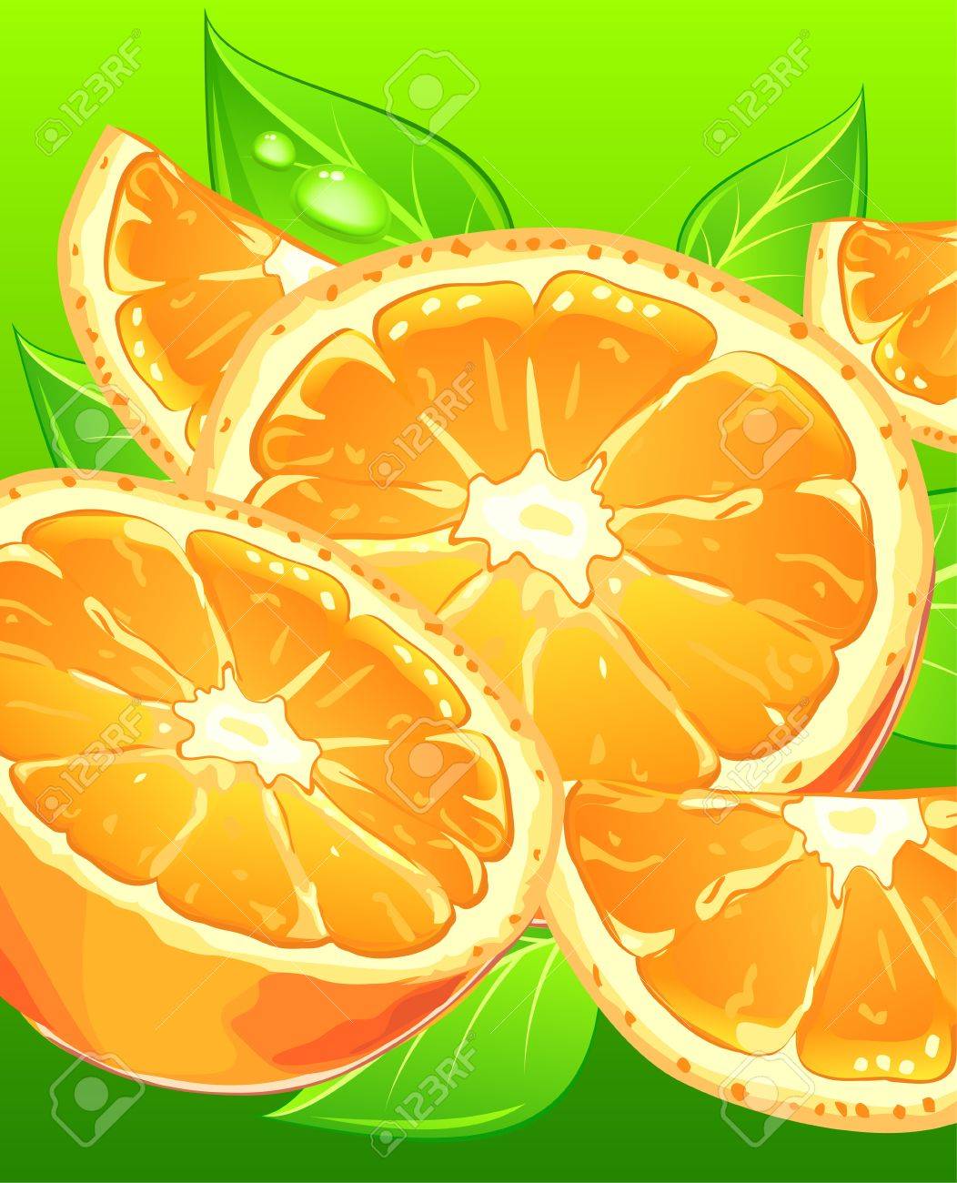 orange fruits with leaves