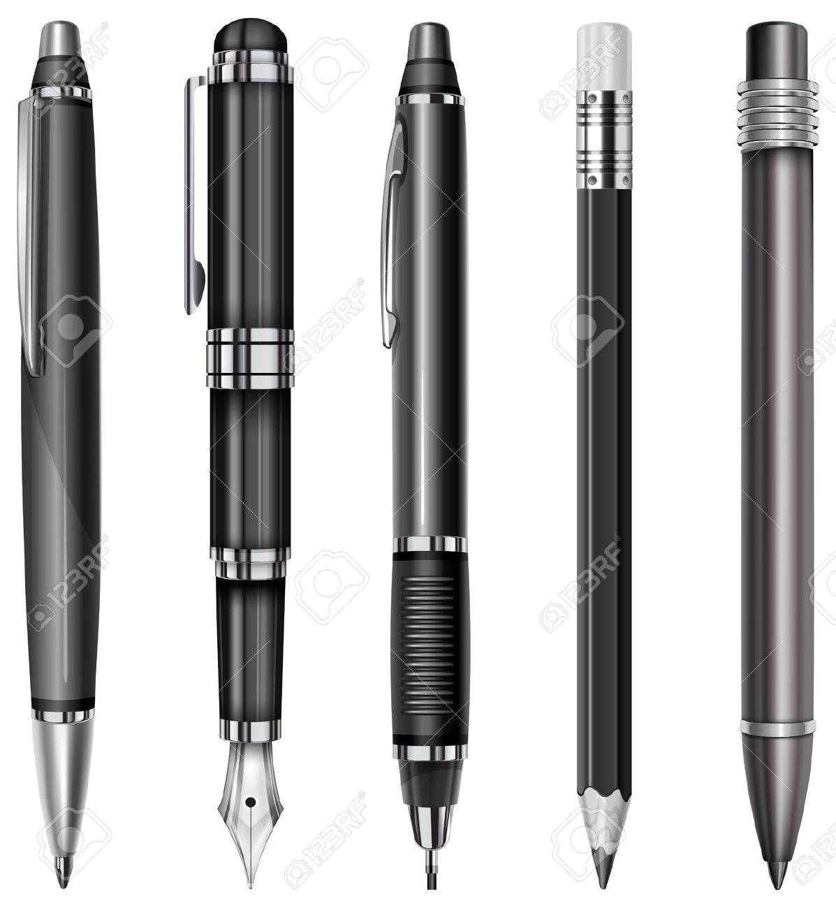 black pens