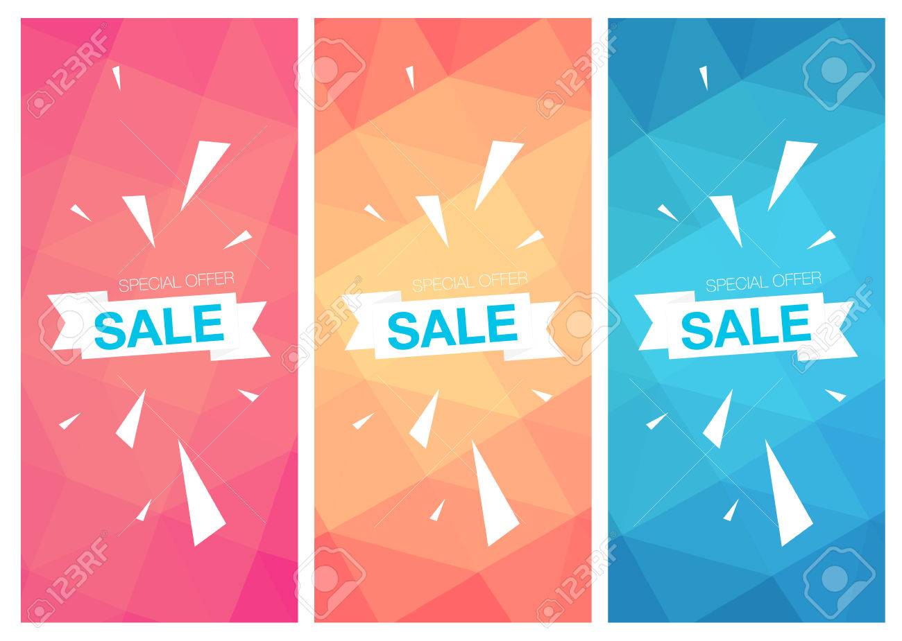 super sale special offer web banner templates on colored background