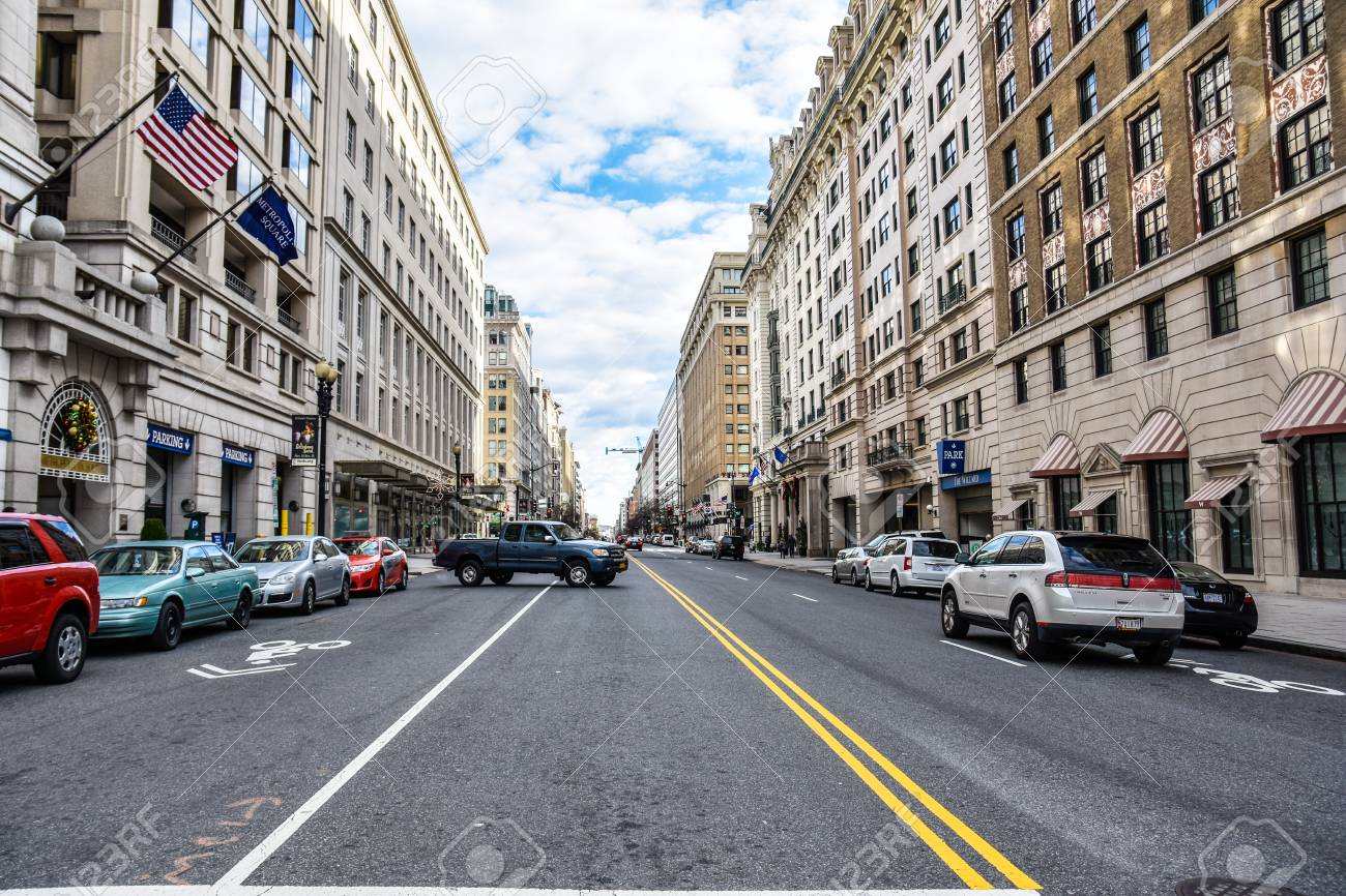 Washington Dc Street View Washington Dc, Usa. Street View And Life Of Washington City Near Capitol,  Washington Monument And Holocaust Memorial Museum. Stock Photo, Picture And  Royalty Free Image. Image 63346599.