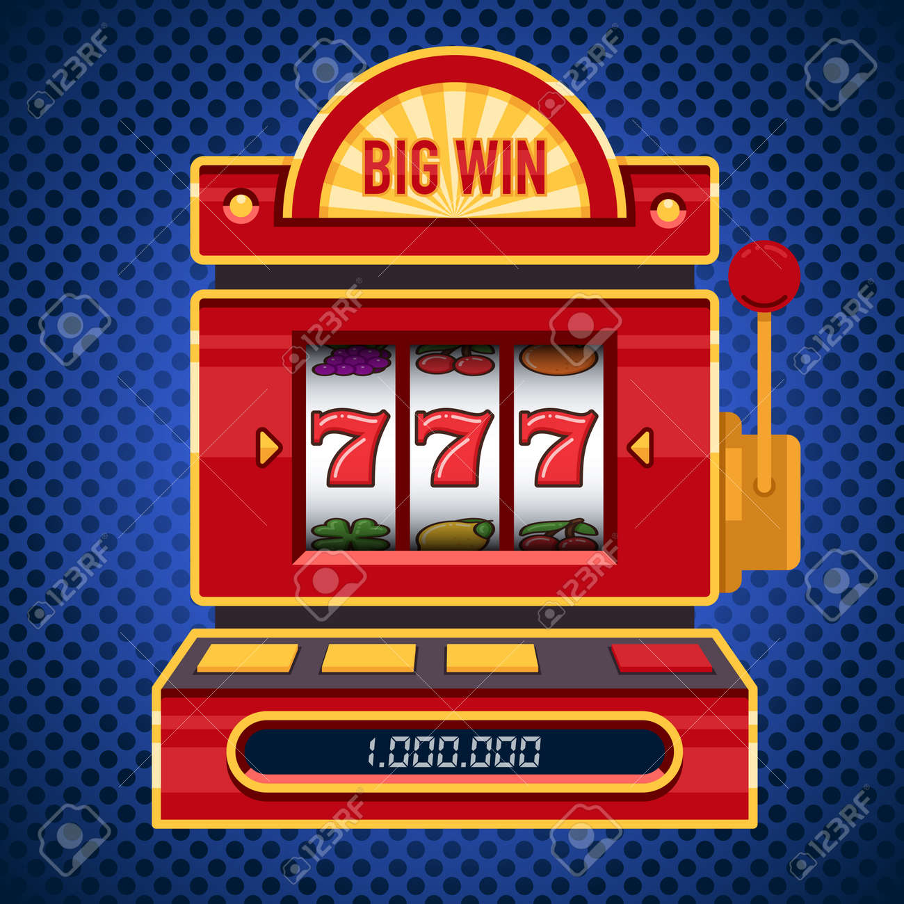 赤いスロットマシンのゲーム。 777ジャックポットを獲得します 赤いスロットマシンのゲーム。 777ジャックポットを獲得します
