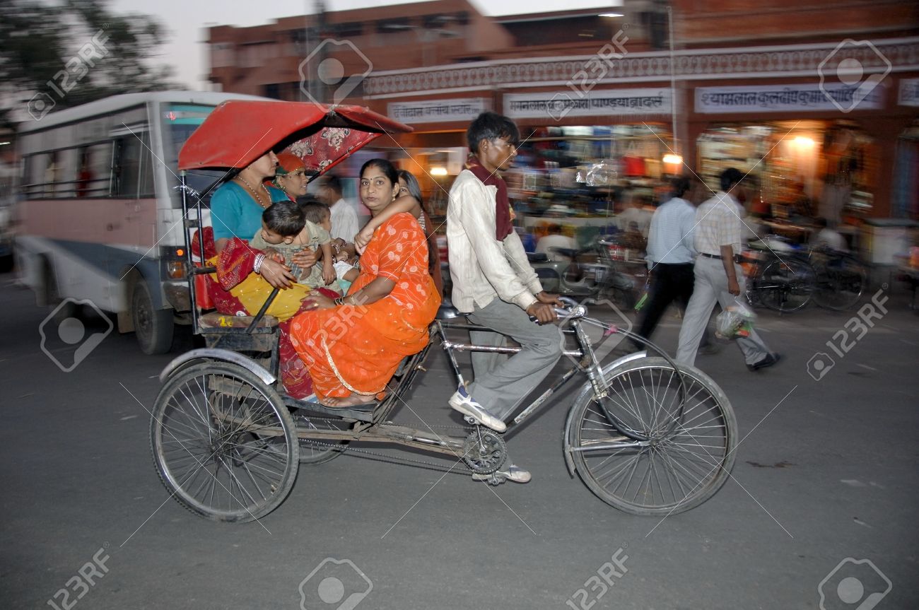 Rickshaw Driver Taxis Women And pic
