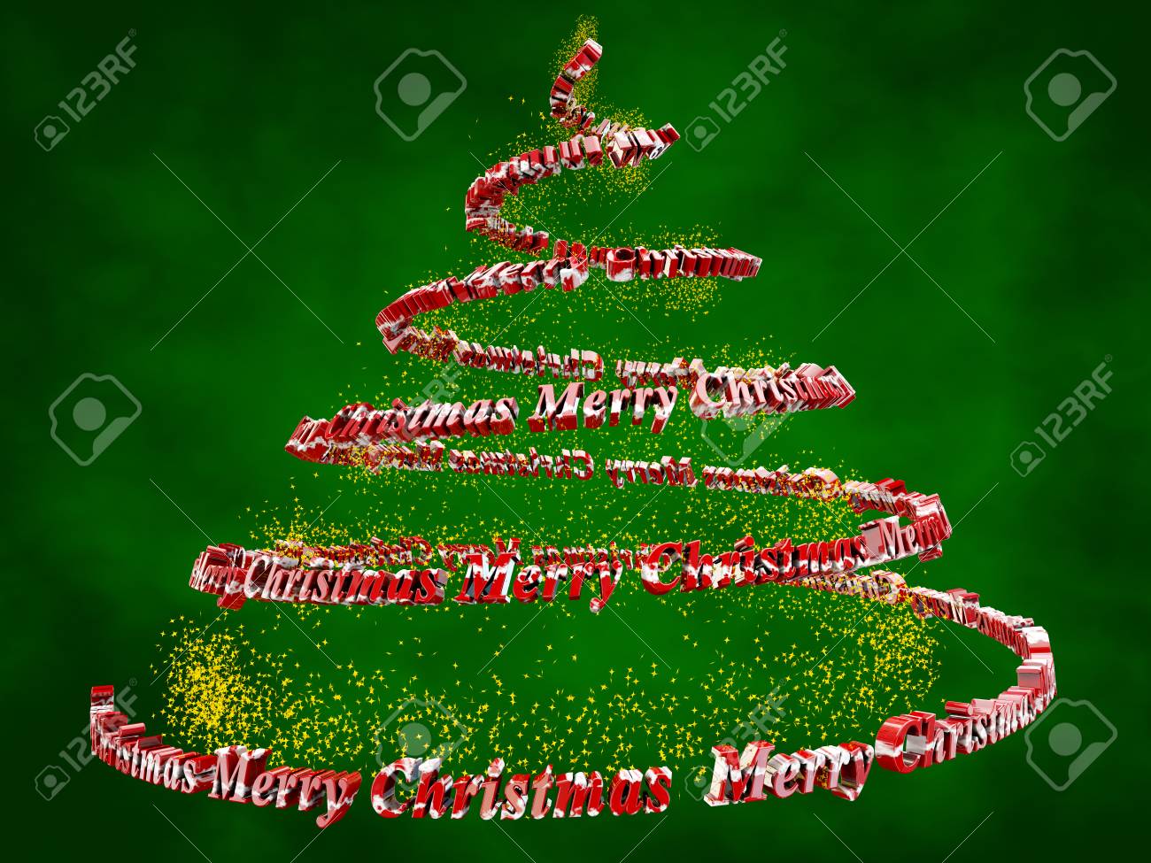 concept tree ornaments made in with the words merry christmas