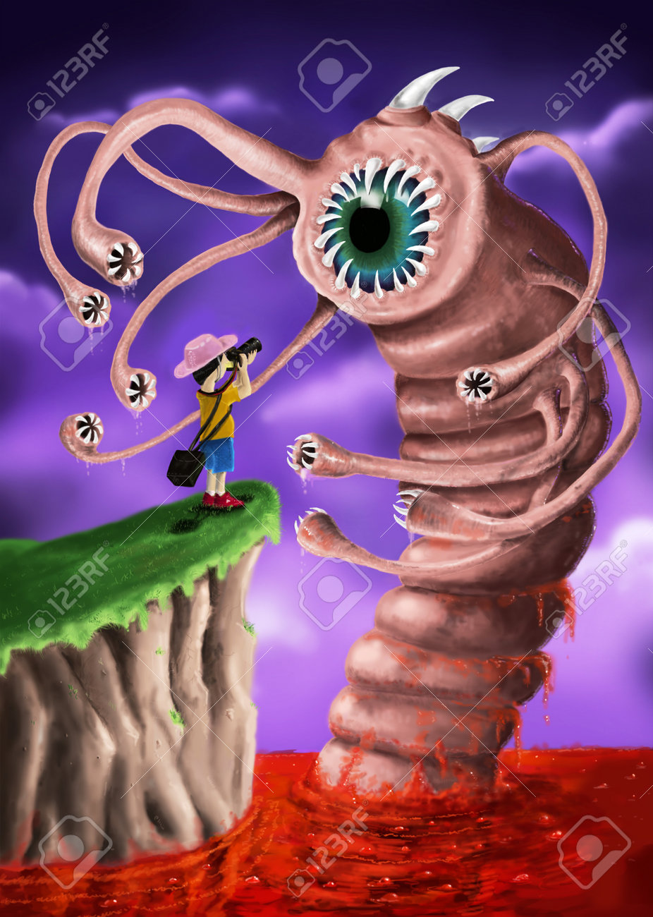 絵 「カラフルな寄生虫」