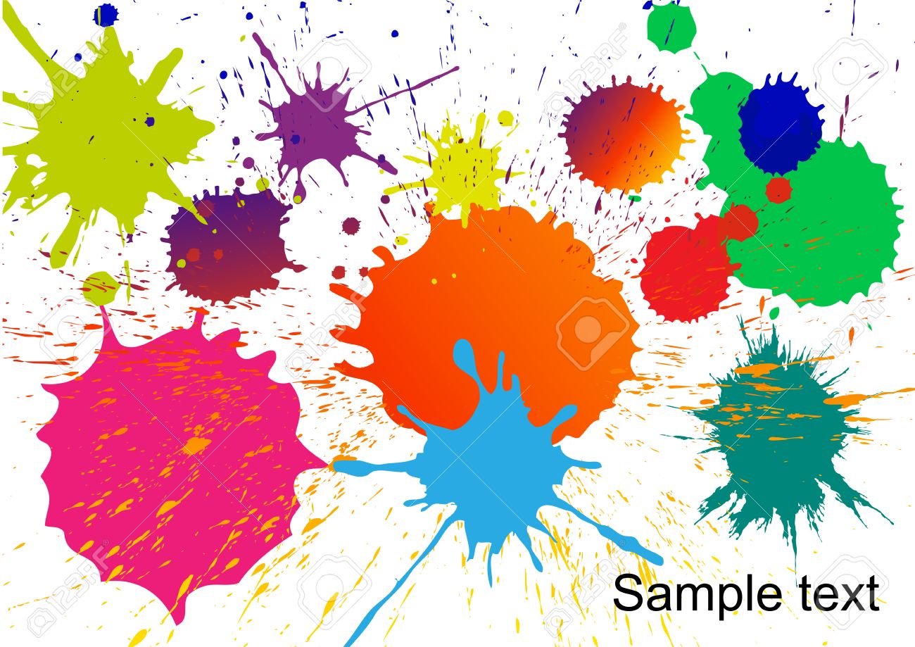 colorful paint splatter