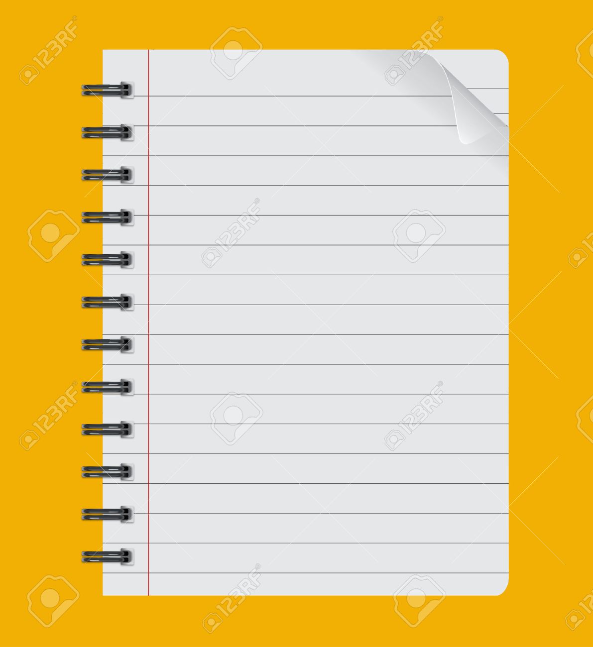 realistic spiral notepad notebook