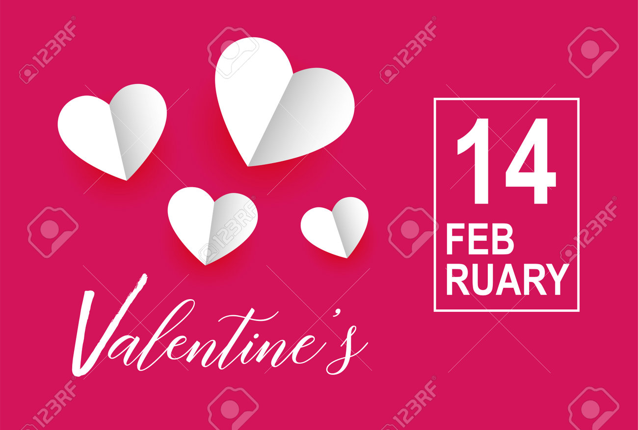 Valentines day vector with hearts background. 14 February - 162638025 Valentines day vector with hearts background. 14 February - 162638025