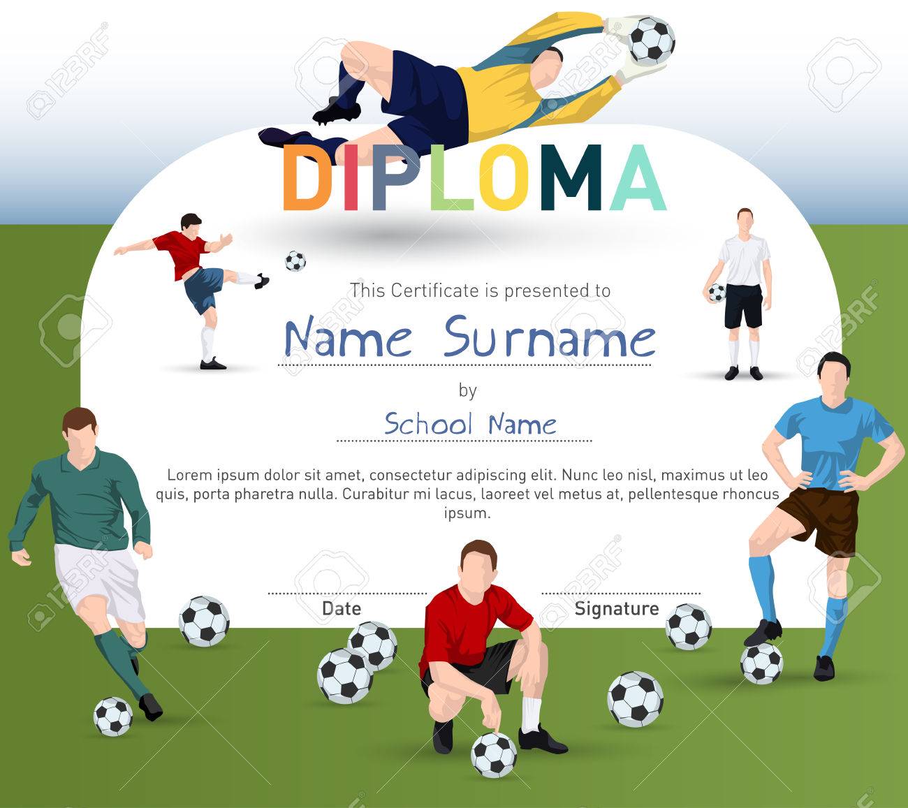 football card template