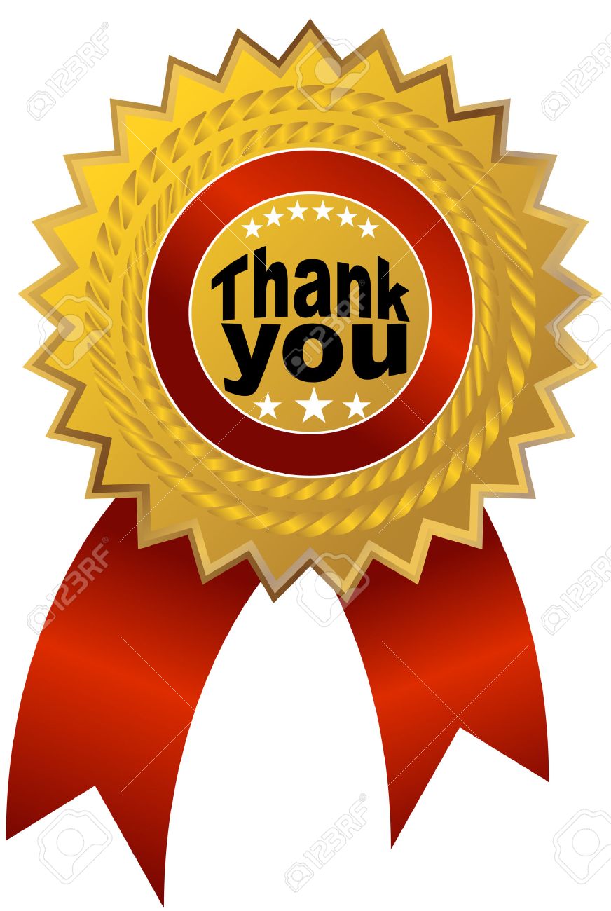 an image of a thank you ribbon royalty free cliparts vectors and