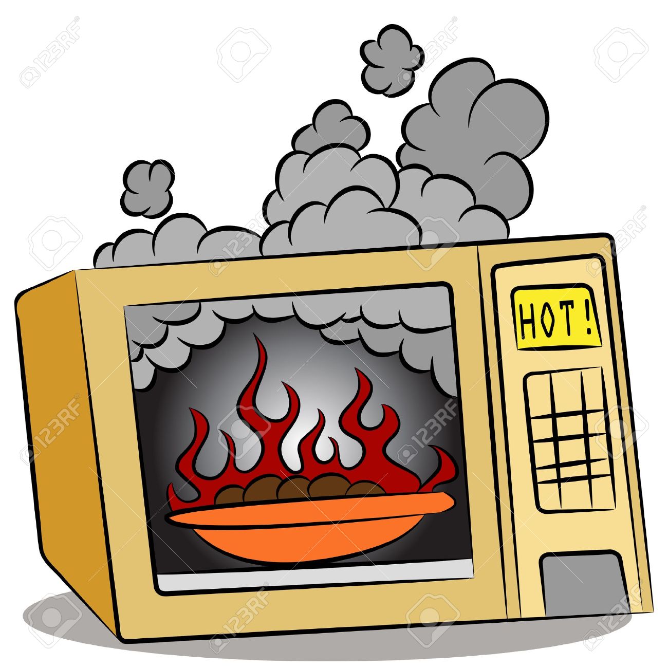 食品の電子レンジ オーブンで焼くのイメージ のイラスト素材 ベクタ Image