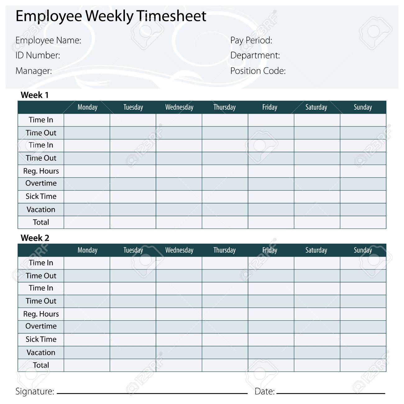 volunteer timesheet template