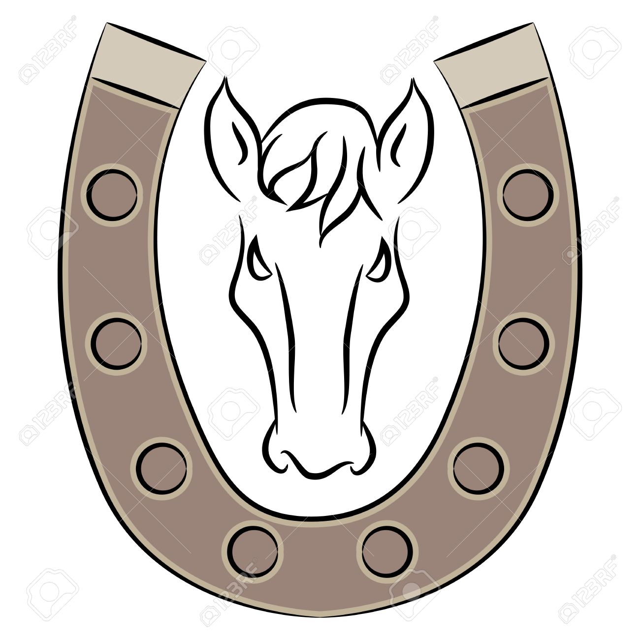 馬の図面に馬蹄します のイラスト素材 ベクタ Image
