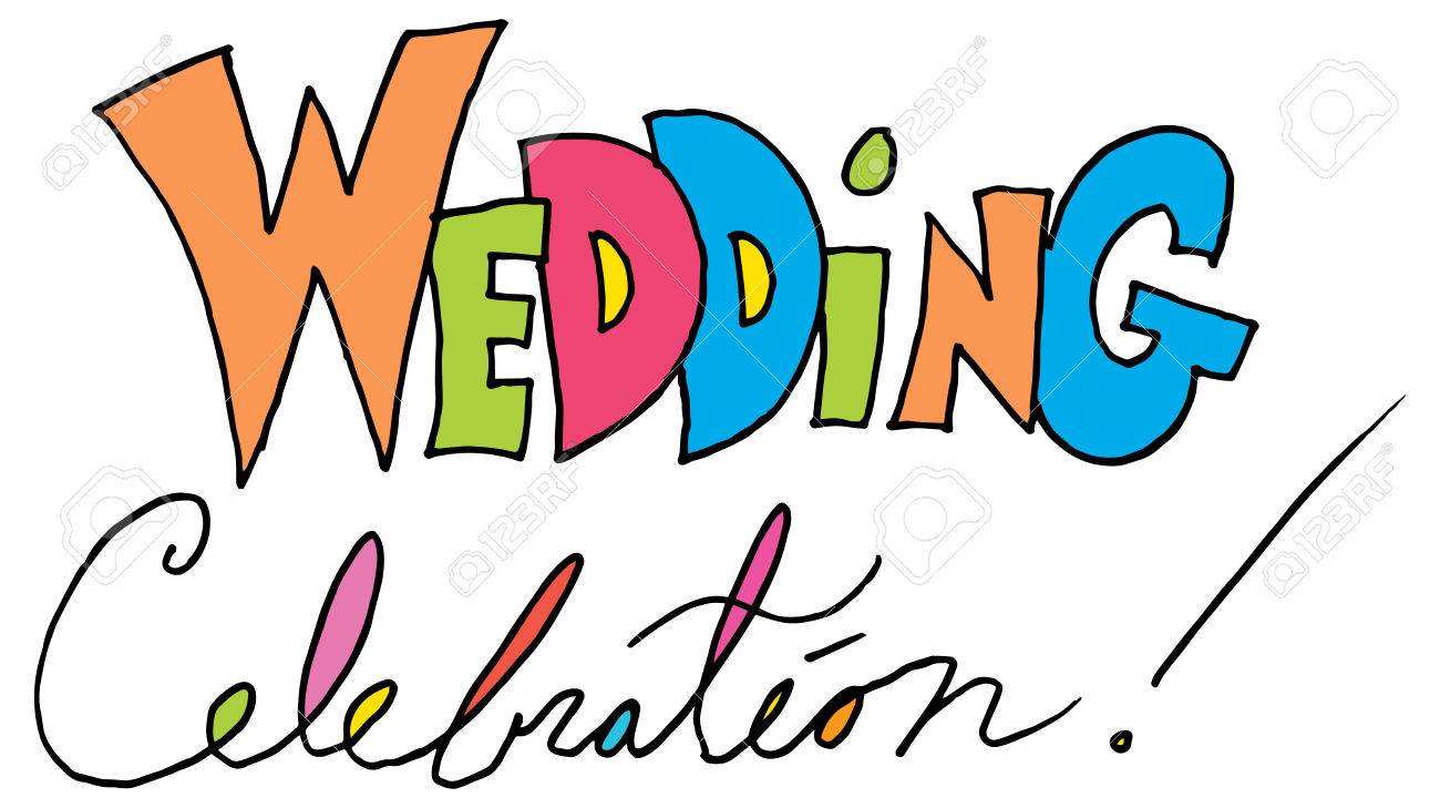 Une Image D Un Message De Celebration De Mariage Clip Art Libres De Droits Vecteurs Et Illustration Image