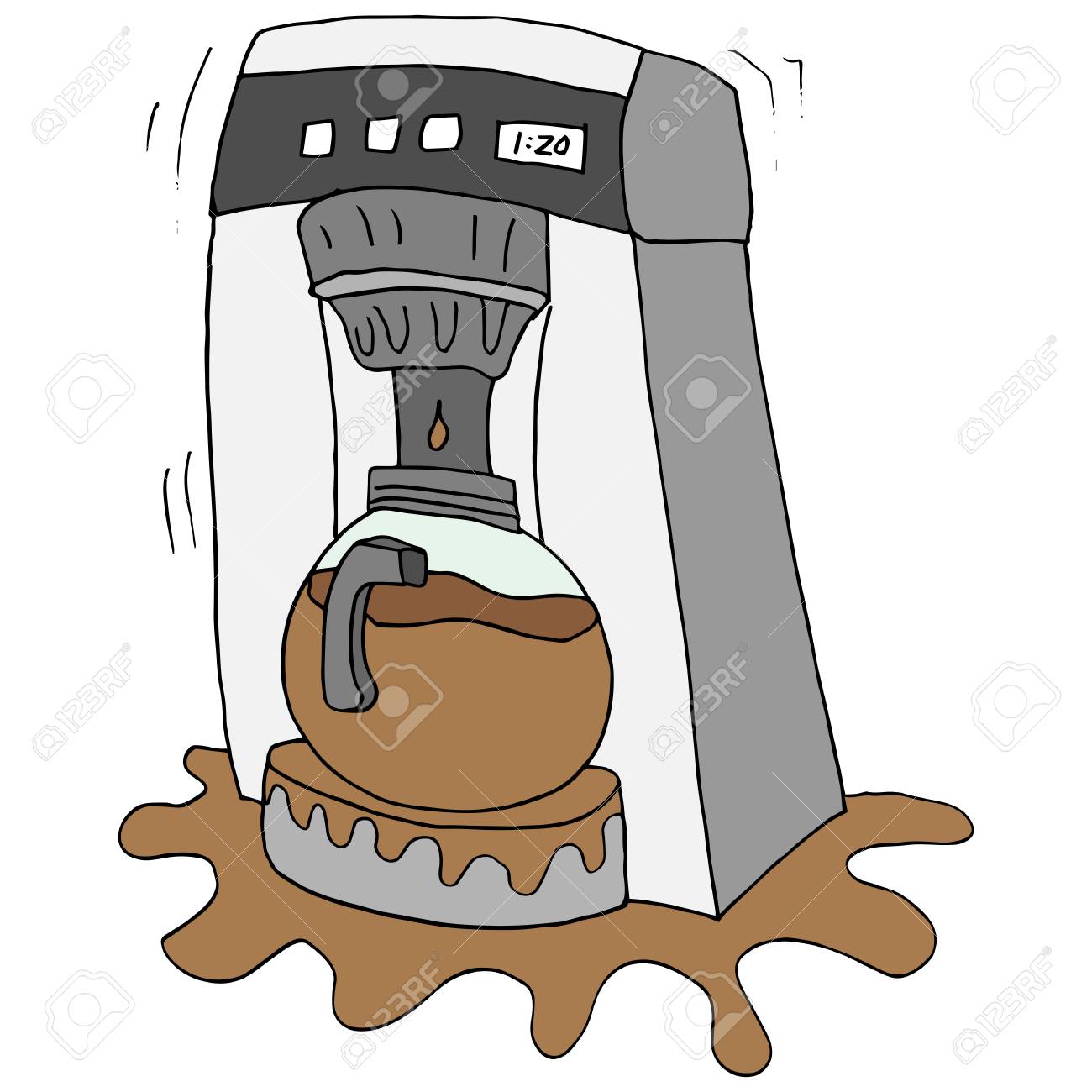 An Image Of A Broken Coffee Maker Stock Vector An Image Of A Broken Coffee Maker Stock Vector