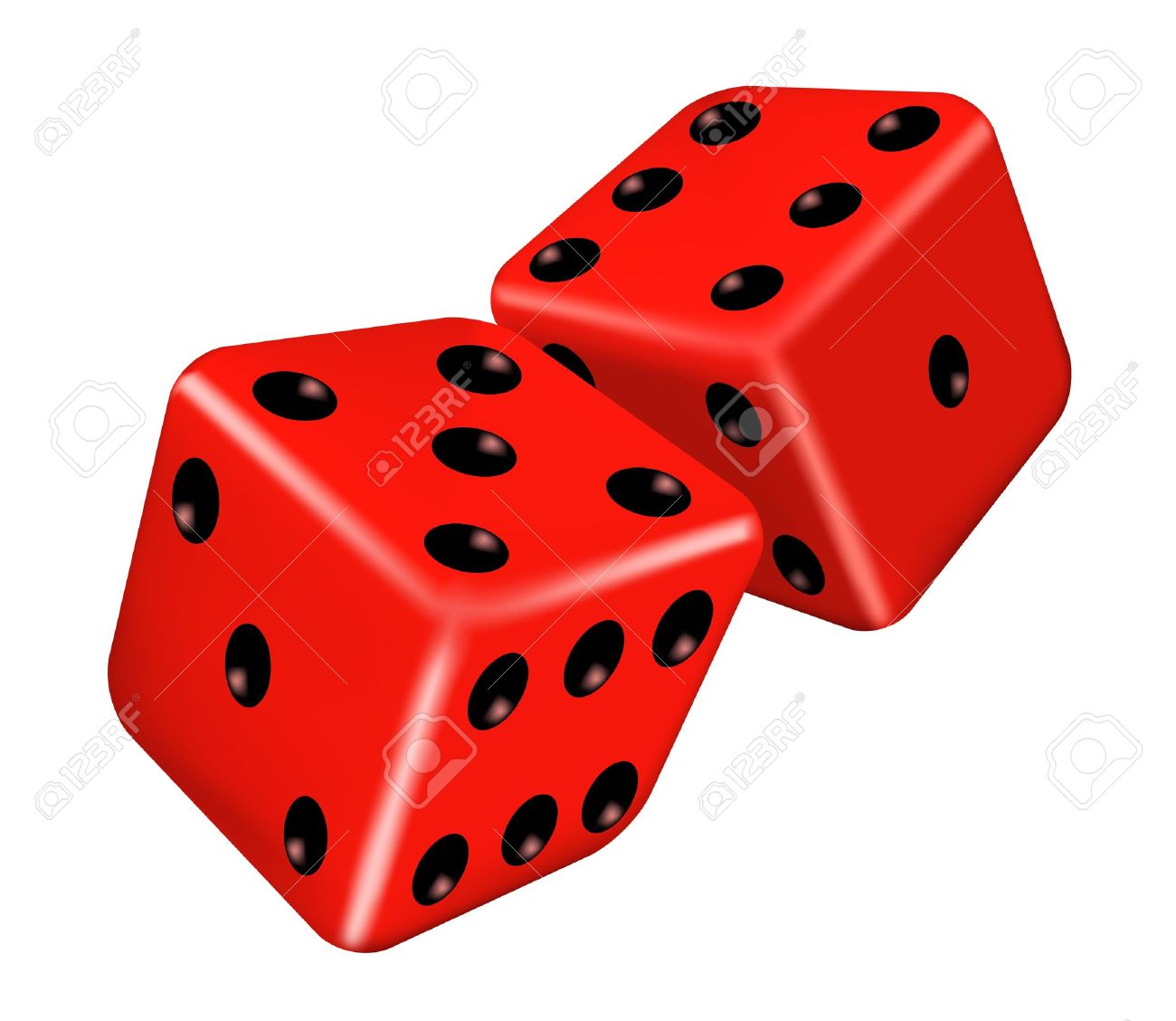 Ilustración De Dos Dados Rojos Ilustraciones Vectoriales, Clip Art ...