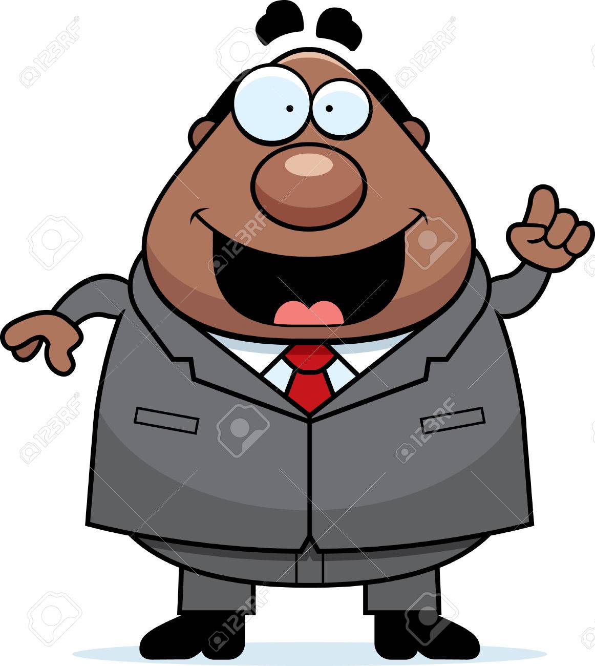 アイデアと幸せな漫画のボス のイラスト素材 ベクタ Image