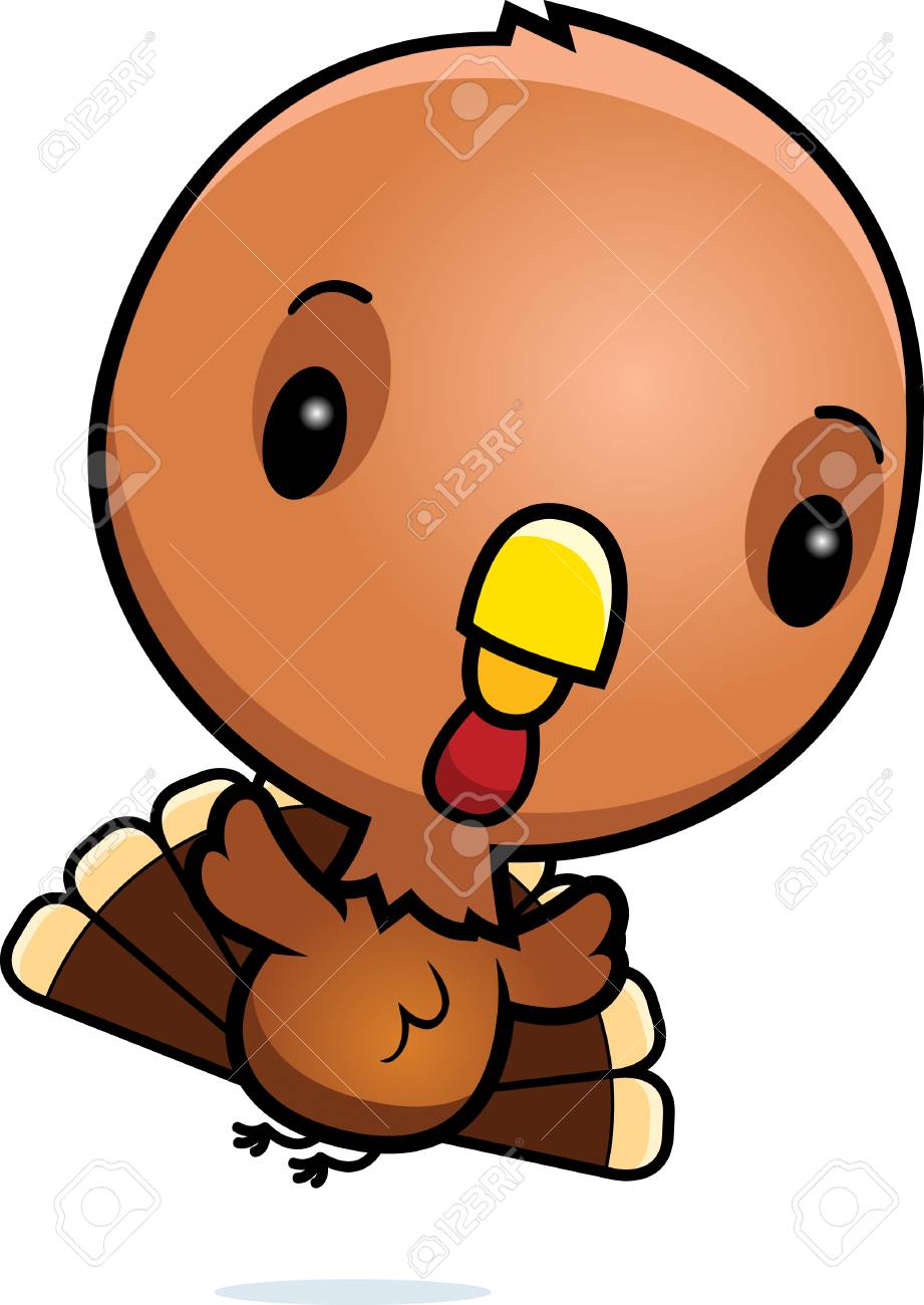 Une Illustration De Bande Dessinee D Un Vol Bebe De Dinde Clip Art Libres De Droits Vecteurs Et Illustration Image