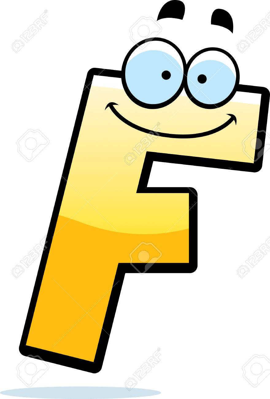 漫画イラスト文字 F の笑顔と幸せ のイラスト素材 ベクタ Image