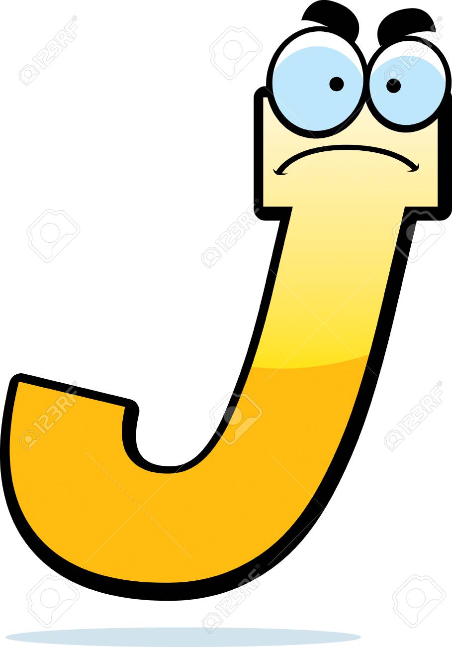 A Cartoon Illustration Of A Letter J With An Angry Expression. Royalty Free  SVG, Cliparts, Vectors, and Stock Illustration. Image 42586819., image size:909x1300