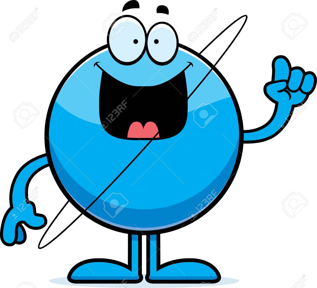 A Cartoon Illustration Of The Planet Uranus With An Idea. Royalty Free SVG,  Cliparts, Vectors, and Stock Illustration. Image 42605110., image size:1300x1181