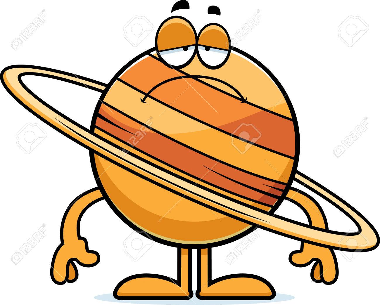 A Cartoon Illustration Of The Planet Saturn Looking Sad. Royalty Free SVG,  Cliparts, Vectors, and Stock Illustration. Image 42613880., image size:1300x1044