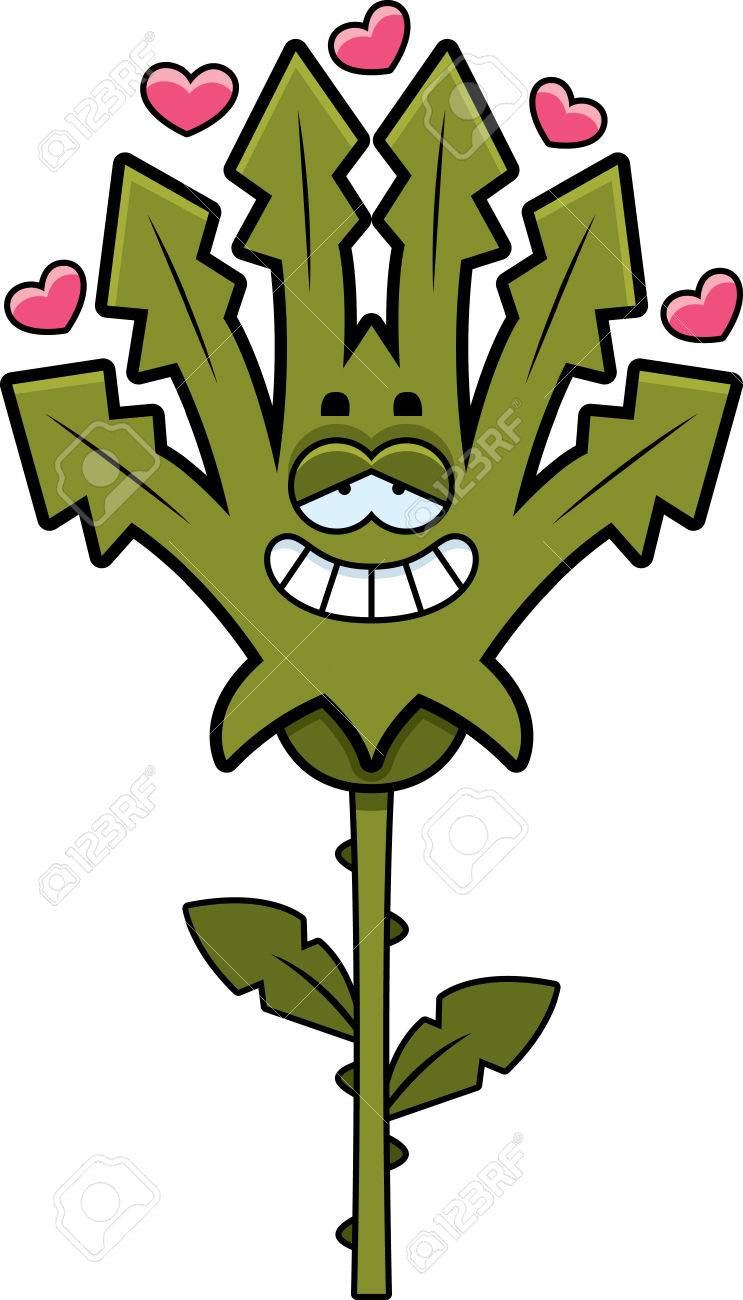 Una Ilustracion De Dibujos Animados De Una Mala Hierba Con Una