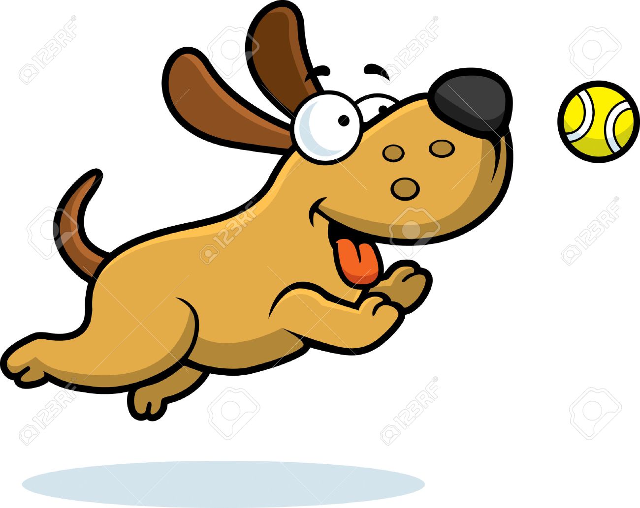 cartoon dog playing