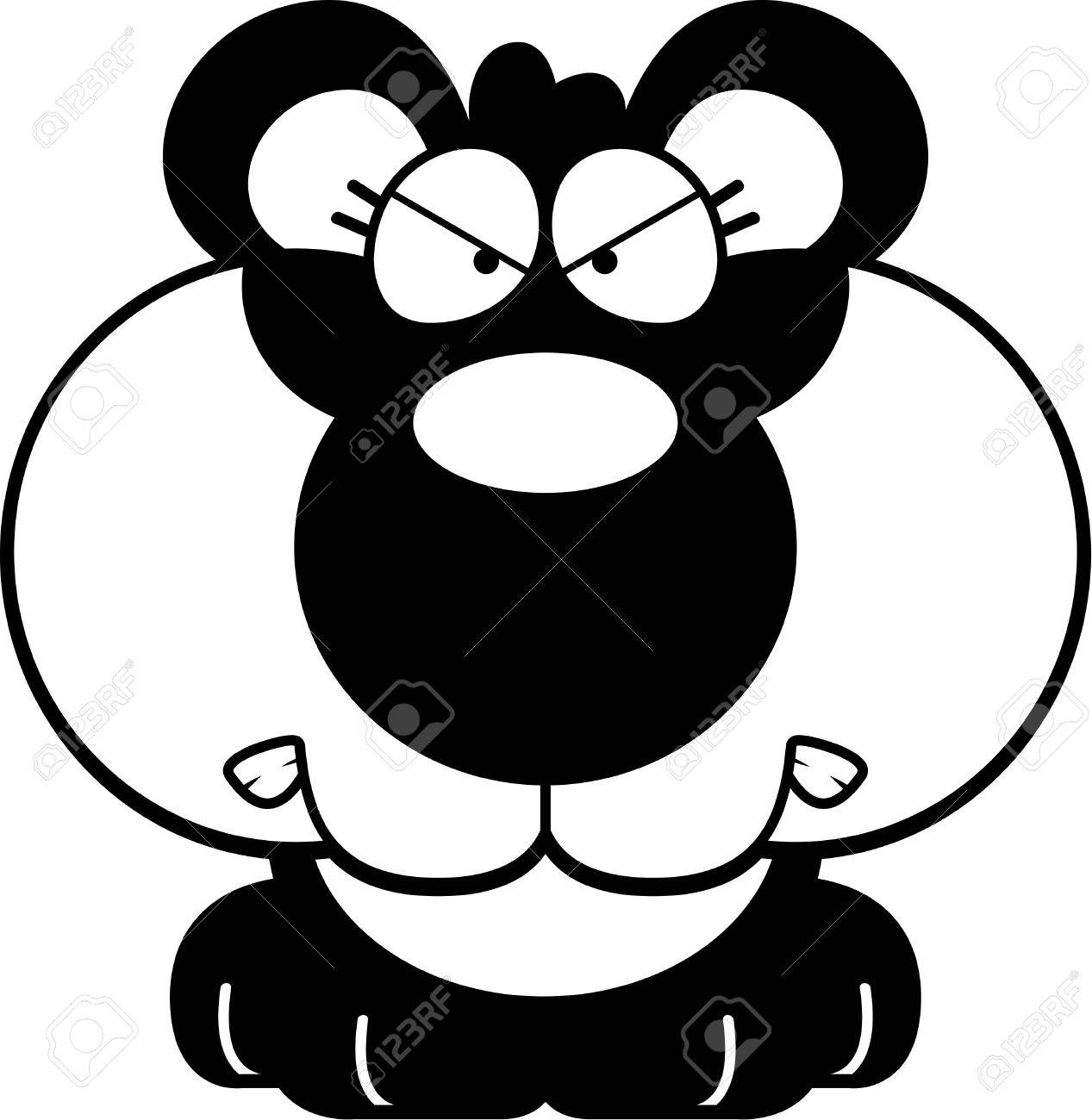 怒りの表現とパンダの漫画イラスト のイラスト素材 ベクタ Image