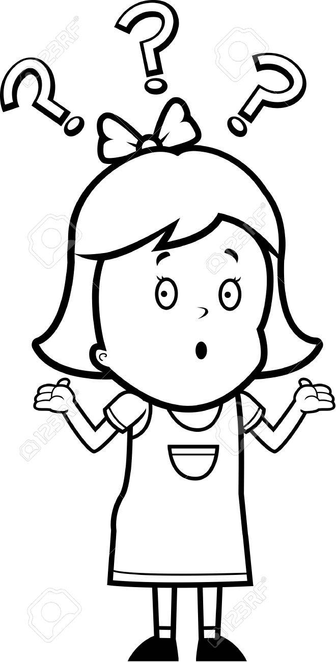 困惑した表情で少女漫画 のイラスト素材 ベクタ Image