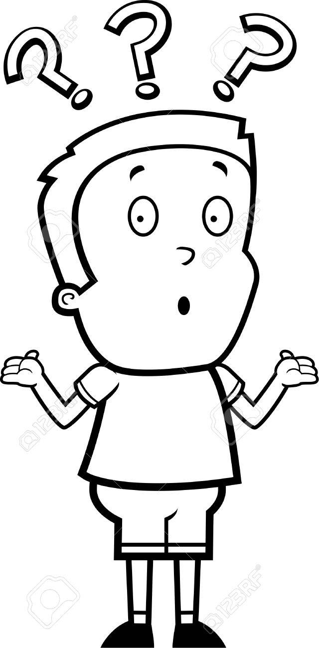 困惑した表情の漫画少年 のイラスト素材 ベクタ Image