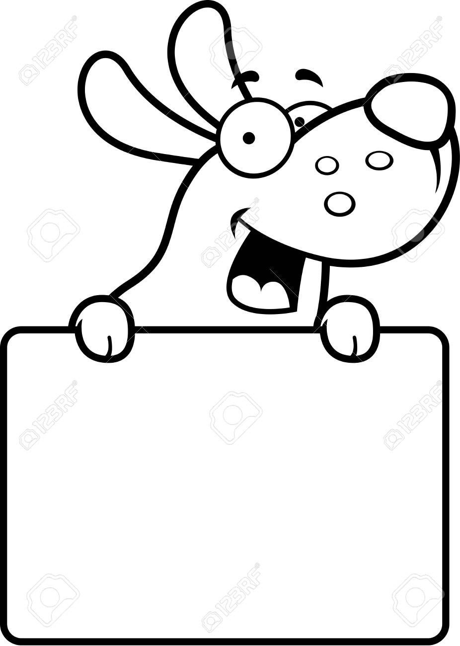 看板犬の漫画イラスト のイラスト素材 ベクタ Image 4370