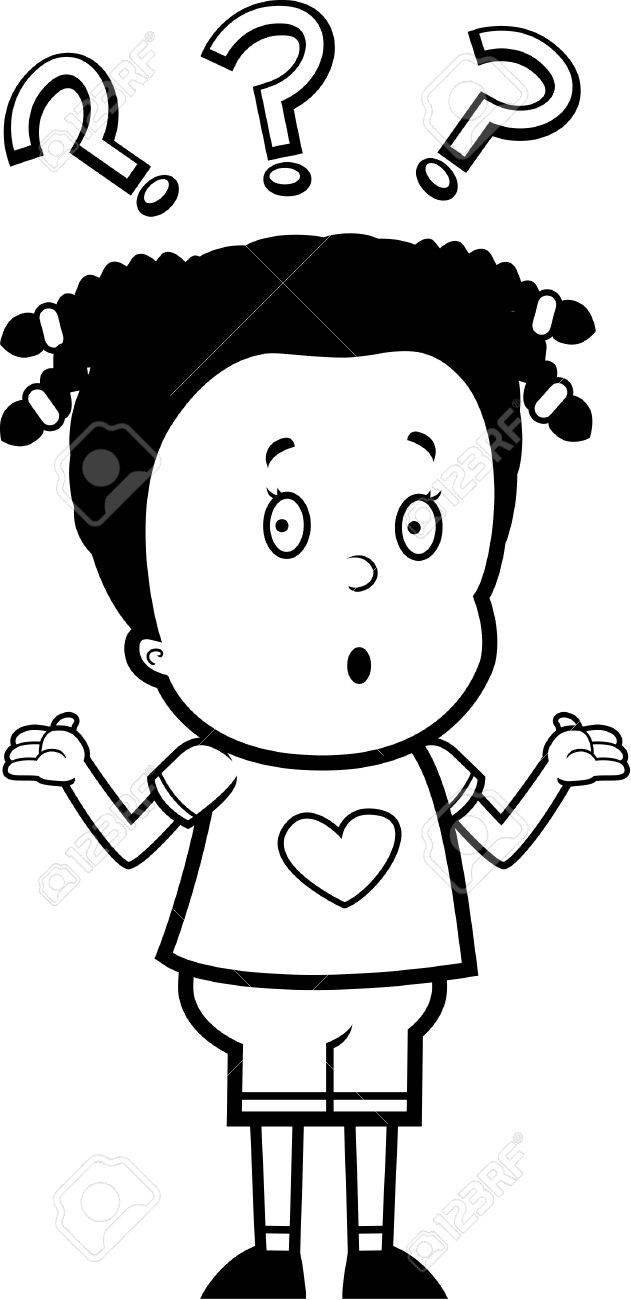 困惑した表情で少女漫画 のイラスト素材 ベクタ Image