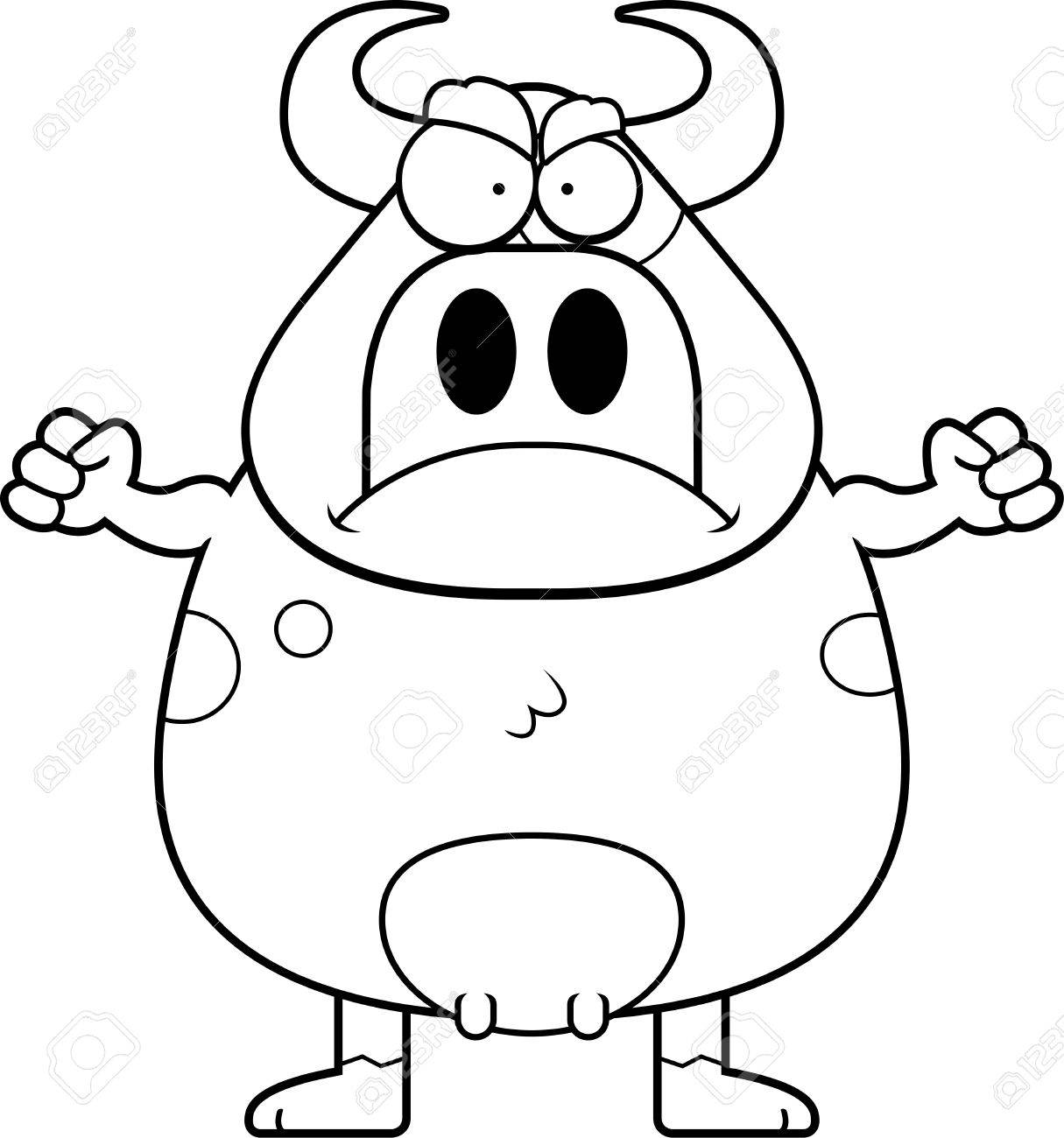 Una Vaca De Dibujos Animados Con Una Expresión Enojado. Ilustraciones Svg, Vectoriales, Clip Art Vectorizado Libre De Derechos. Image 43734421. Una Vaca De Dibujos Animados Con Una Expresión Enojado. Ilustraciones Svg, Vectoriales, Clip Art Vectorizado Libre De Derechos. Image 43734421.