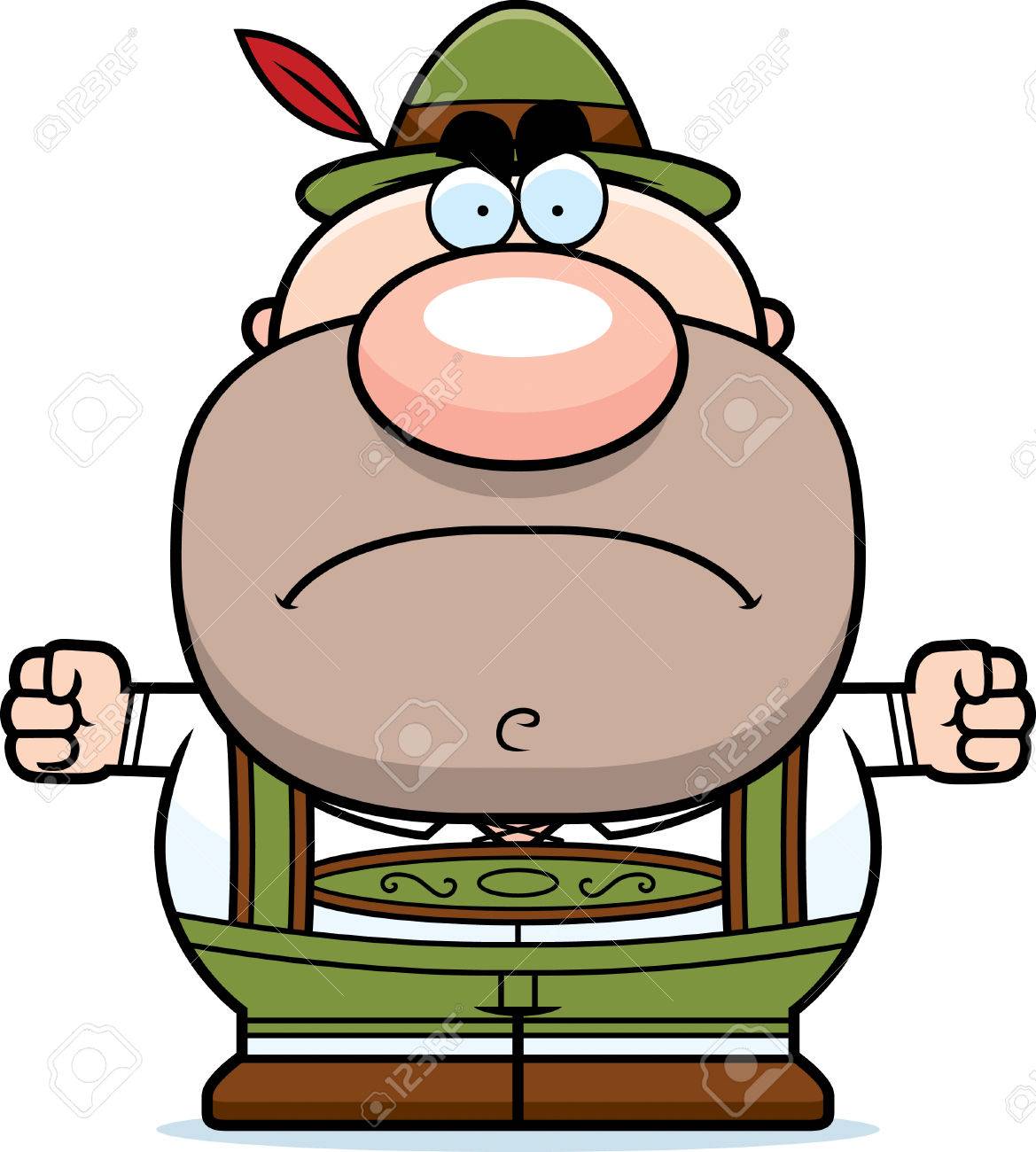 ハーフパンツ探して狂牛病でドイツ人の漫画イラスト のイラスト素材 ベクタ Image