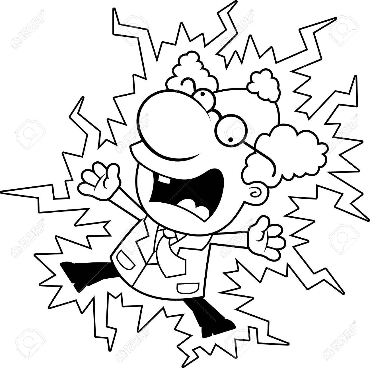 Eine Illustration Eines Cartoon Verruckten Wissenschaftlers Einen Stromschlag Lizenzfrei Nutzbare Vektorgrafiken Clip Arts Illustrationen Image 44477098