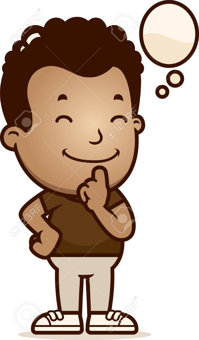 A Cartoon Illustration Of A Boy Thinking. Royalty Free SVG, Cliparts,  Vectors, And Stock Illustration. Image 101915534.