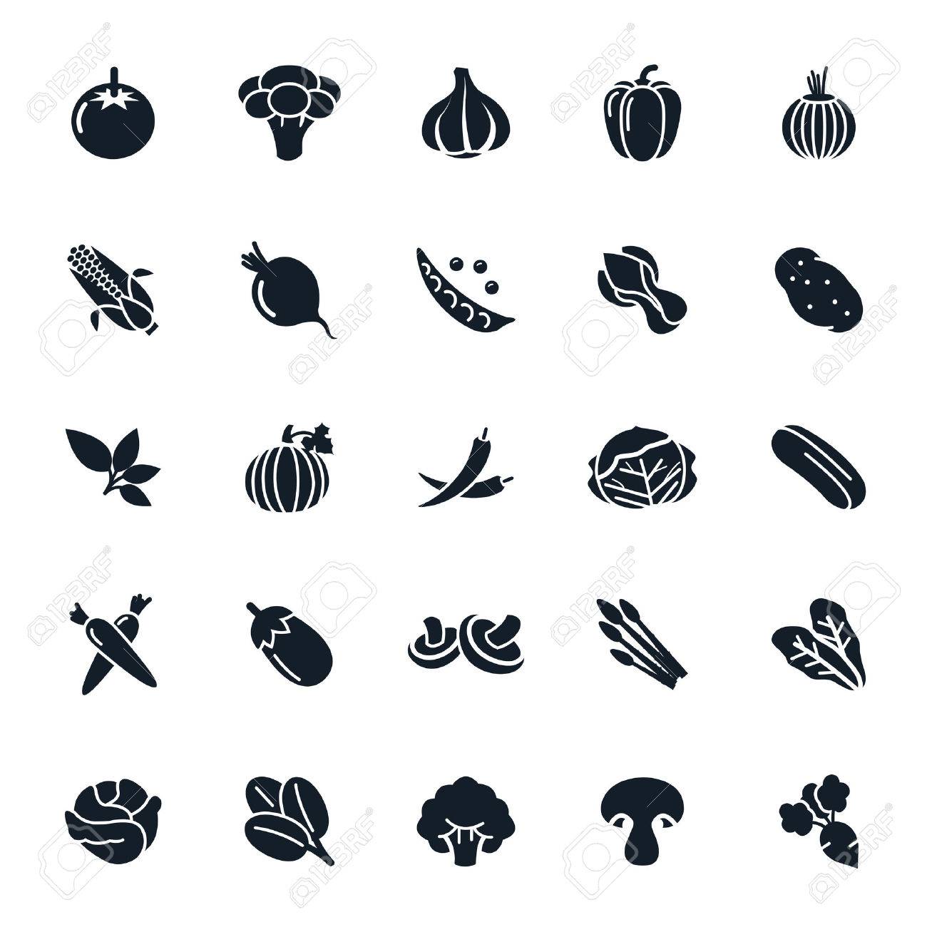 Vegetable icon on White Background illustration - 37919196 Vegetable icon on White Background illustration - 37919196