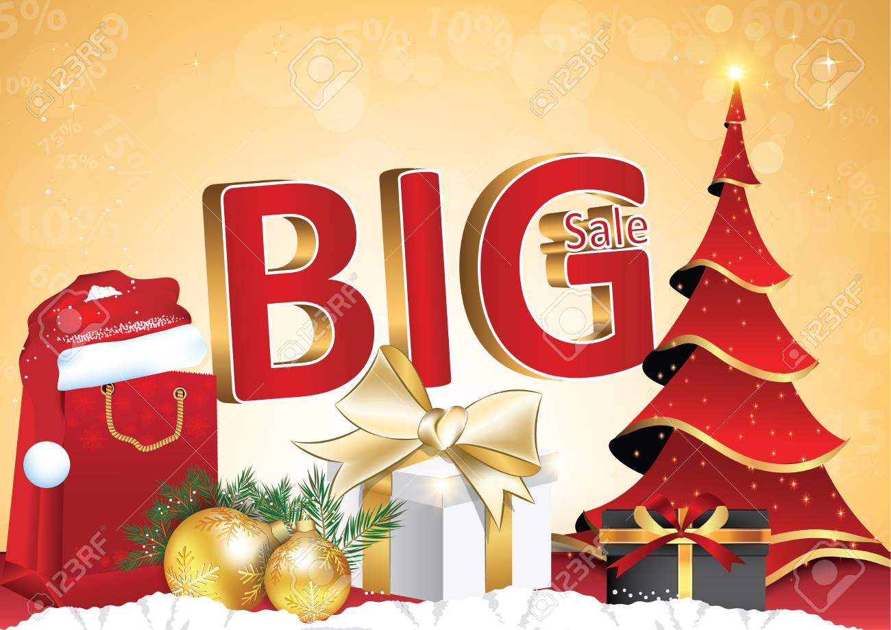 contains 3d text big sale present box gifts christmas baubles shopping bags christmas tree and santas hat format a3 print colors used - Used Christmas Decorations For Sale contains 3d text big sale present box gifts christmas baubles shopping bags christmas tree and santas hat format a3 print colors used - Used Christmas Decorations For Sale