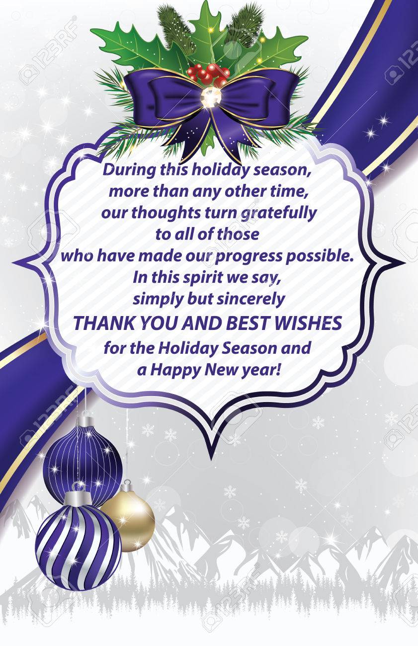 thank you business christmas and new year greeting card for greeting card business