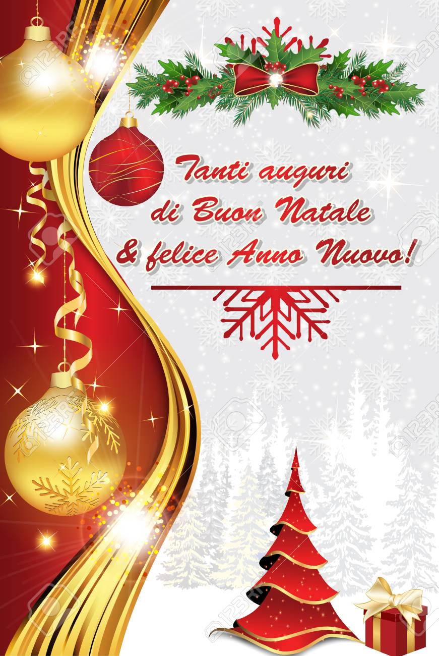 Buon Natale Jpg.We Wish You Merry Christmas And Happy New Year Italian Language Stock Photo Picture And Royalty Free Image Image 68960629