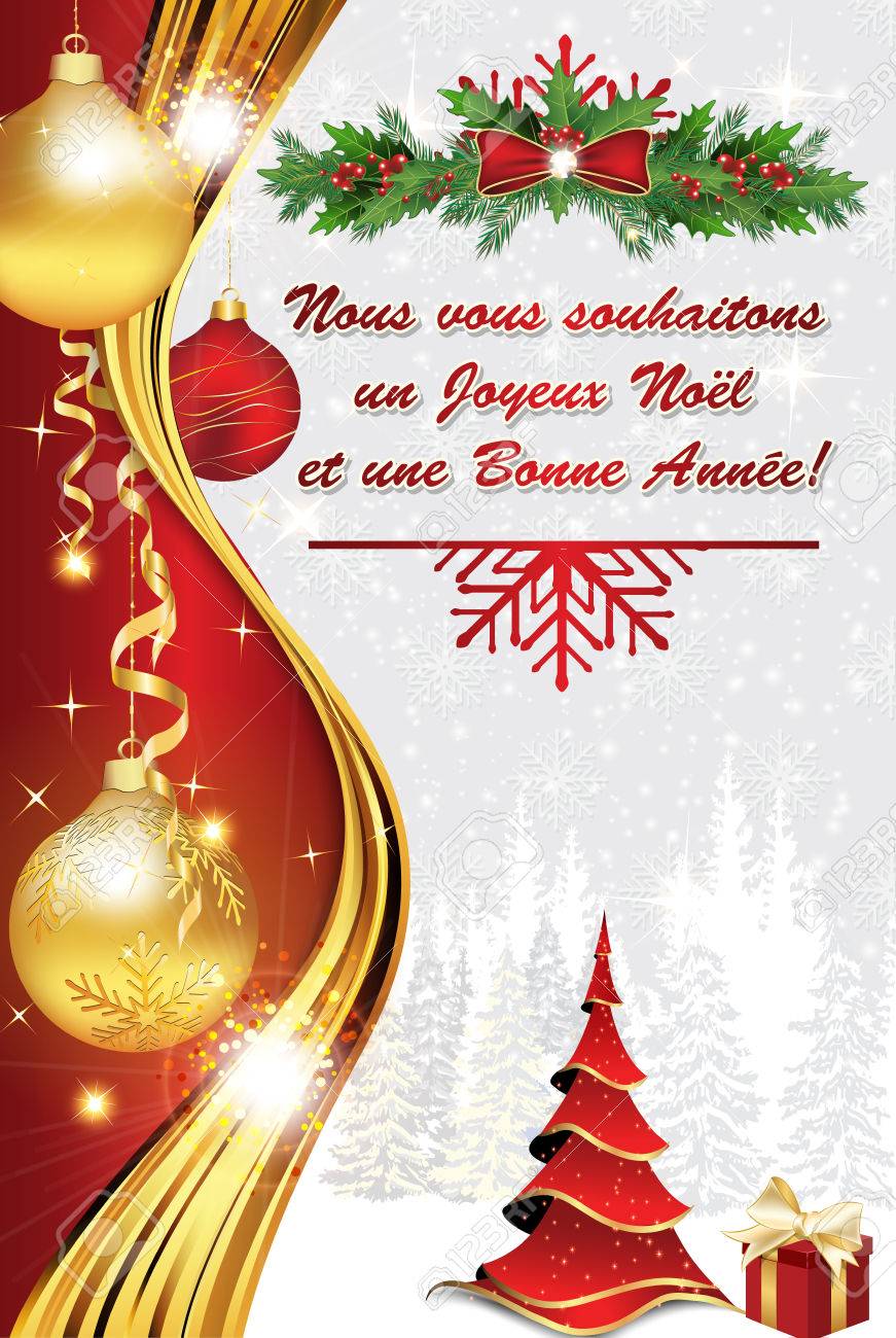 Tarjeta De Felicitacion Frances 17 Por Vacaciones De Invierno Le Deseamos Feliz Navidad Y Un Feliz Ano Nuevo Texto En Frances Souhaitons Vous Nous Onu Joyeux Noel Et Une Bonne Annee Imprimir