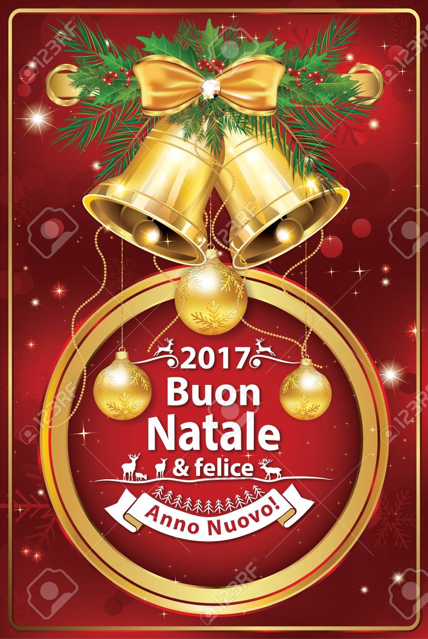 Italienisch Jahreszeiten Grusse Winterurlaub Grusskarte Frohe Weihnachten Und Happy New Year Italienische Sprache Buon Natale Felice Anno Nuovo Druckfarben Verwendet Grosse Eines Individuellen Grusskarte Lizenzfreie Fotos Bilder Und Stock