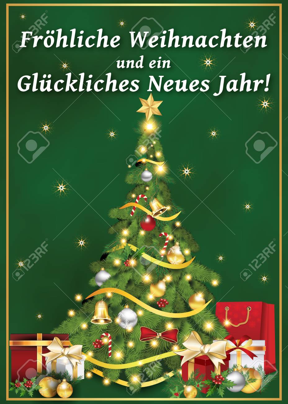 New Year 2018 Greeting Card Designed For The German Speaking Clients Text Translation Merry Christmas And Happy New Year Stock Photo Picture And Royalty Free Image Image 92493980