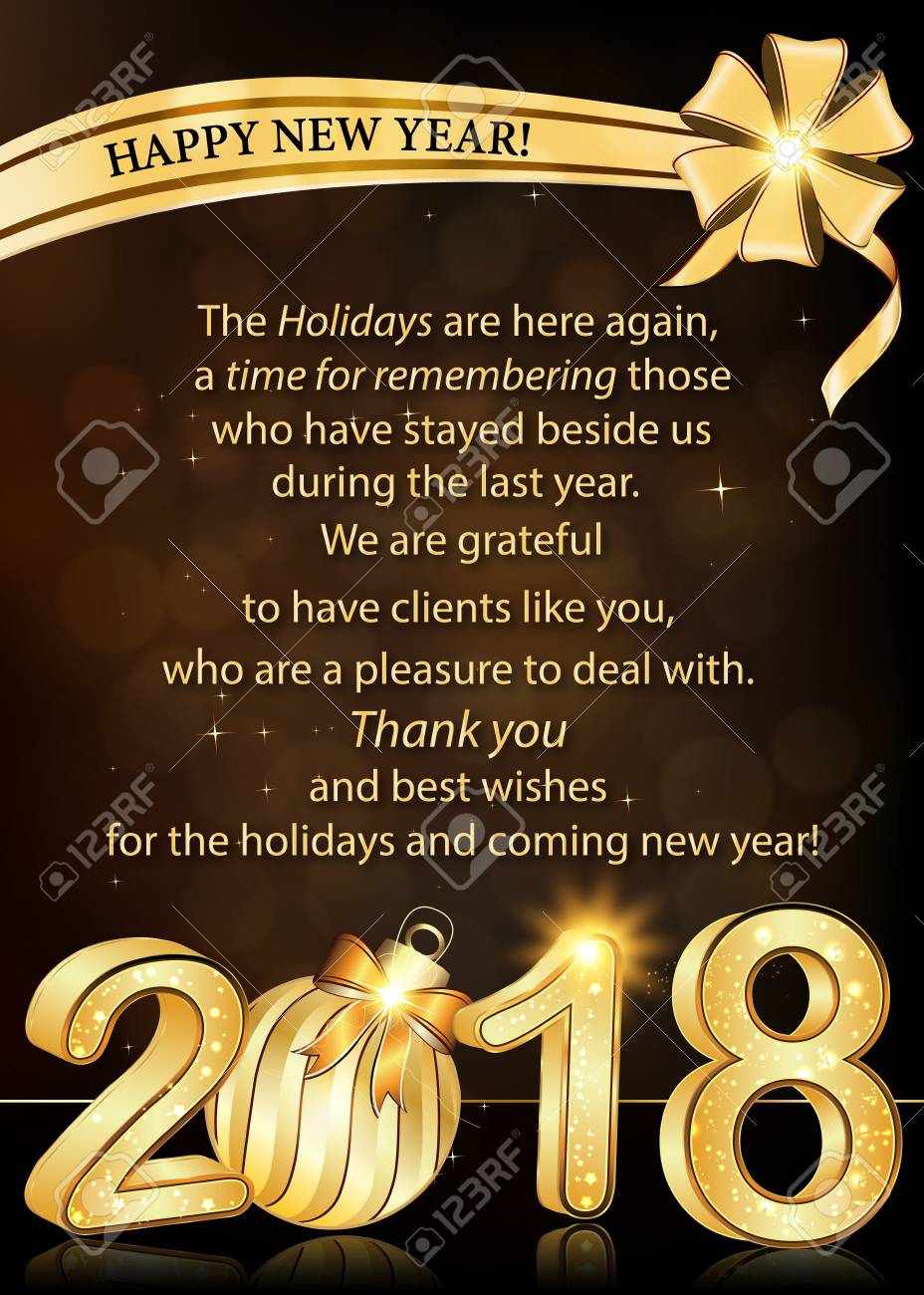 business greeting card for christmas and new year stock photo