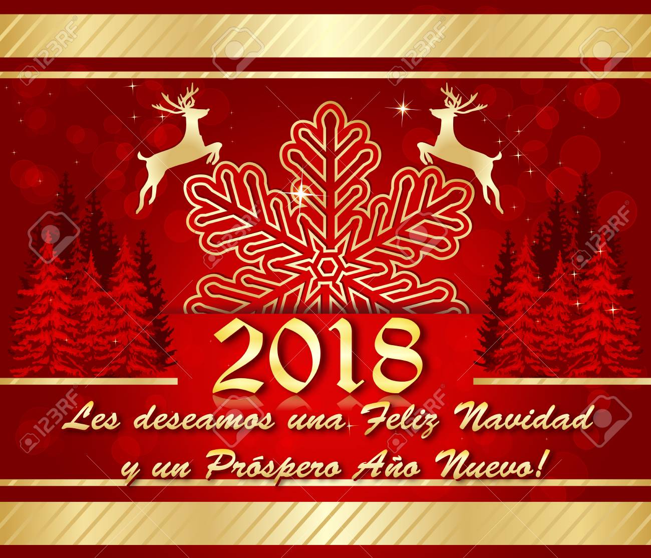 Merry Christmas And A Happy New Year 18 Written In Spanish Stock Photo Picture And Royalty Free Image Image